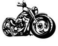 Motorbike icon sign and symbol black and white illustration