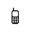 OLD RETRO STYLE MOBILE PHONE, BLACK AND WHITE VECTOR ILLUSTRATION Royalty Free Stock Photo