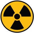 Danger warning yellow sign. Radiation sign, Toxic sign and Bio hazard icon background.