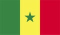 Senegal Flag Vector Illustration EPS