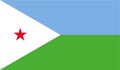 Djibouti Flag Vector Illustration EPS