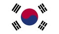 South Korea Flag Vector Illustration EPS Royalty Free Stock Photo