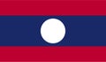 Laos Flag Vector Illustration EPS Royalty Free Stock Photo