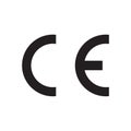 CE Marking Logo on white background editorial illustrative