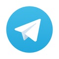 Telegram logo on white background Royalty Free Stock Photo