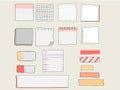 Collection of various crumpled note papers