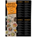 Menu ramen noodle japanese food template design