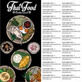 Menu thai food design template graphic