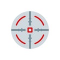 Crosshair icon. vector illustration in flat style for graphic design Royalty Free Stock Photo