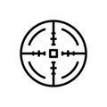 Crosshair icon. vector illustration in line style Royalty Free Stock Photo