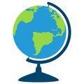 School globe. isolated vector image on a white background. Clipart for your design. Royalty Free Stock Photo