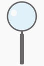 Magnifier. Isolated vector image on a white background. Royalty Free Stock Photo