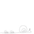 Snail line drawing design, vector illustration