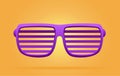 Purple sunglasses summer background concept. Royalty Free Stock Photo