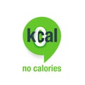 Zero calories icon Royalty Free Stock Photo