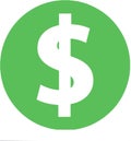 Dollar icon sign and symbol, colorful illustration Royalty Free Stock Photo