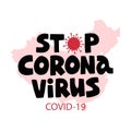 Stop corona virus covid 19, colorful illustration Royalty Free Stock Photo