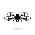 Drone icon silhouette Royalty Free Stock Photo
