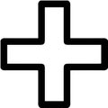 First aid icon, medical cross sign and symbol