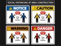 SOCIAL DISTANCING AT AREA CONTRUCTION