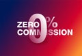 Zero percent commission banner Royalty Free Stock Photo