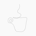 cup of coffee, good morning card, vector illustration