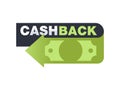 Cashback icon - money back service assurance stamp