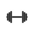 Vector illustration of dumbbell isolated icon set. filled style flat gym sign for mobile concept and web design Royalty Free Stock Photo