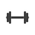 Vector illustration of dumbbell isolated icon set. filled style flat gym sign for mobile concept and web design Royalty Free Stock Photo