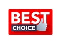 Best Choice button or icon - promo special offer Royalty Free Stock Photo