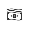 Dollar banknote icon, finance symbol vector illustration for website and mobile app Royalty Free Stock Photo