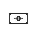 Dollar banknote icon, finance symbol vector illustration for website and mobile app Royalty Free Stock Photo