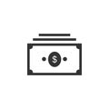 Dollar banknote icon, finance symbol vector illustration for website and mobile app Royalty Free Stock Photo