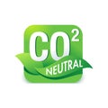 CO2 neutral stamp - carbon emissions free Royalty Free Stock Photo