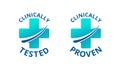 Clinically tested and clinically proven sticker