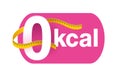 0 kcal icon or stamp for packaging Royalty Free Stock Photo