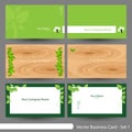 Vector business card template set: Environment & tree theme business card template Part 1 Royalty Free Stock Photo