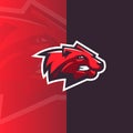 Red Wolf mascot logo