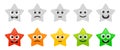 Cartoon star emoji rating system.