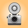 Vintage camera design vector.