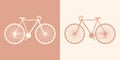 Vintage racing bicycles with retro design.