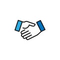 Handshake icon. Partnership vector icon for web and mobile app