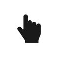 Hand cursor vector icon. finger press, click, select isolated symbol for website and mobile app