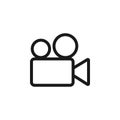 Camera icon. video camera, movie symbol vector illustration for website and mobile app Royalty Free Stock Photo