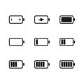 Set of Battery power icon. charge symbol vector for website and mobile app Royalty Free Stock Photo