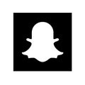 Squared black and white snapchat icon