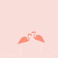 California background with flamingo vector illustration