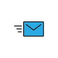 Email icon. message symbol. sms, letter isolated icon for website Royalty Free Stock Photo