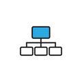 Hierarchical structure icon vector. hierarchy sign on white background for web and app Royalty Free Stock Photo