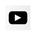 Squared Black & white youtube logo icon